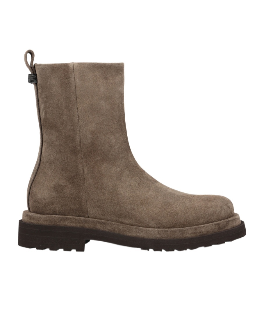 Brunello Cucinelli Zippered Boots In Brown