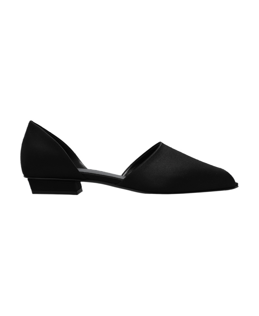 TOTÊME PEEP-TOE SATIN BALLERINA SHOES 