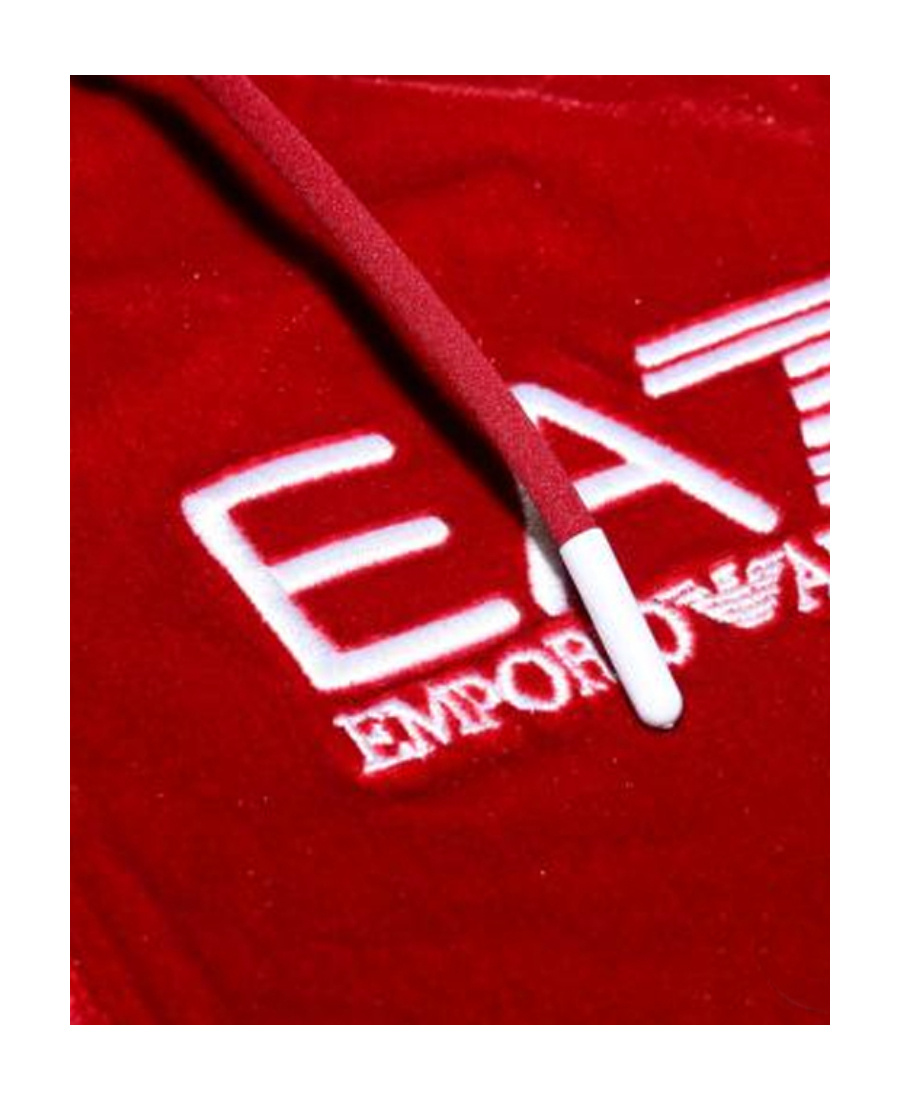 Shop Emporio Armani Zipper Hooded Casual Jacket In Red