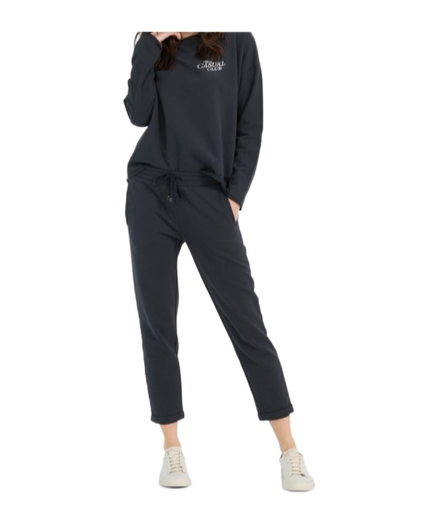 Juvia Long-sleeved Knitted T-shirt In Black