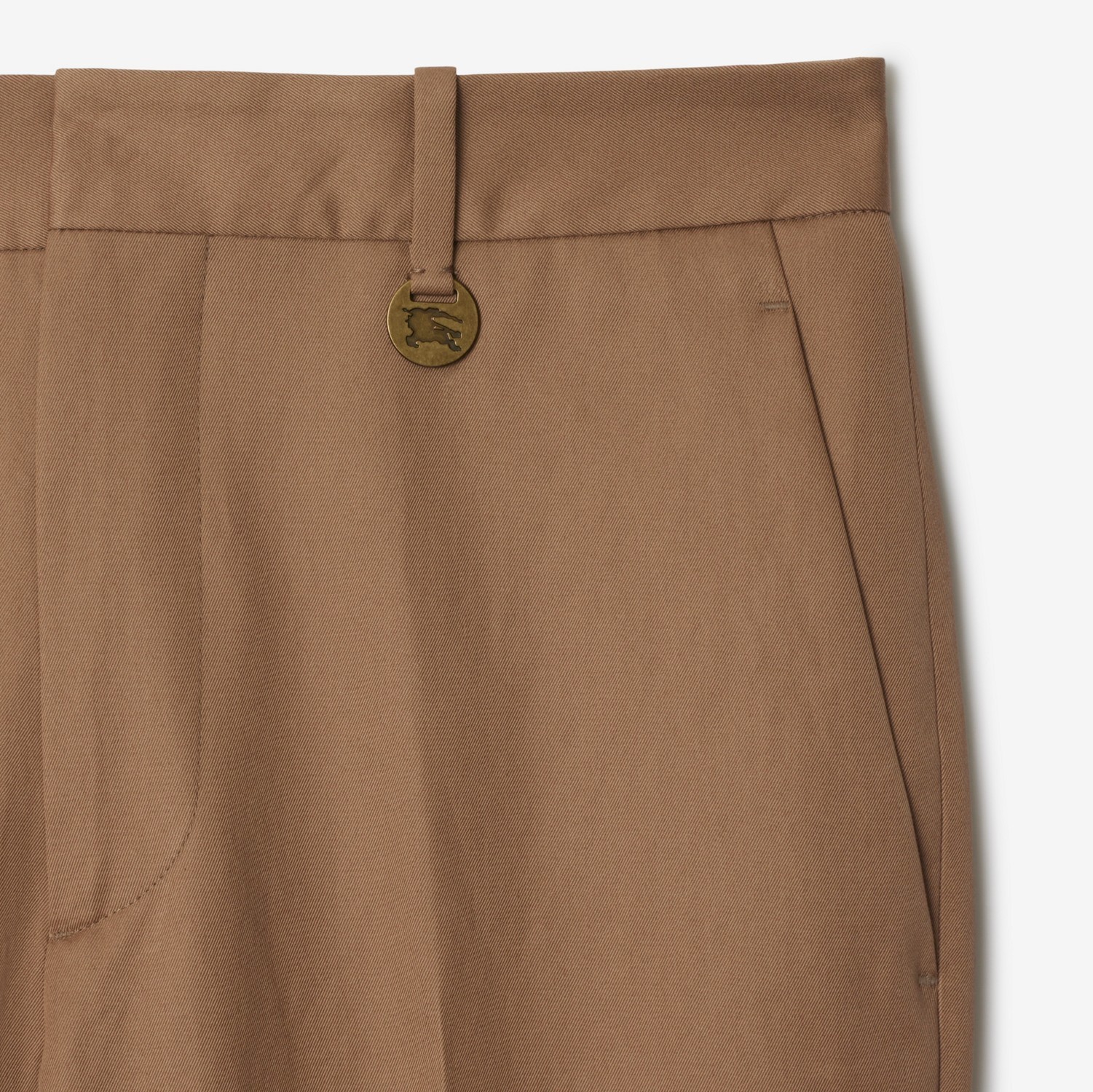 Burberry Belt-loop Casual Pants In Brown