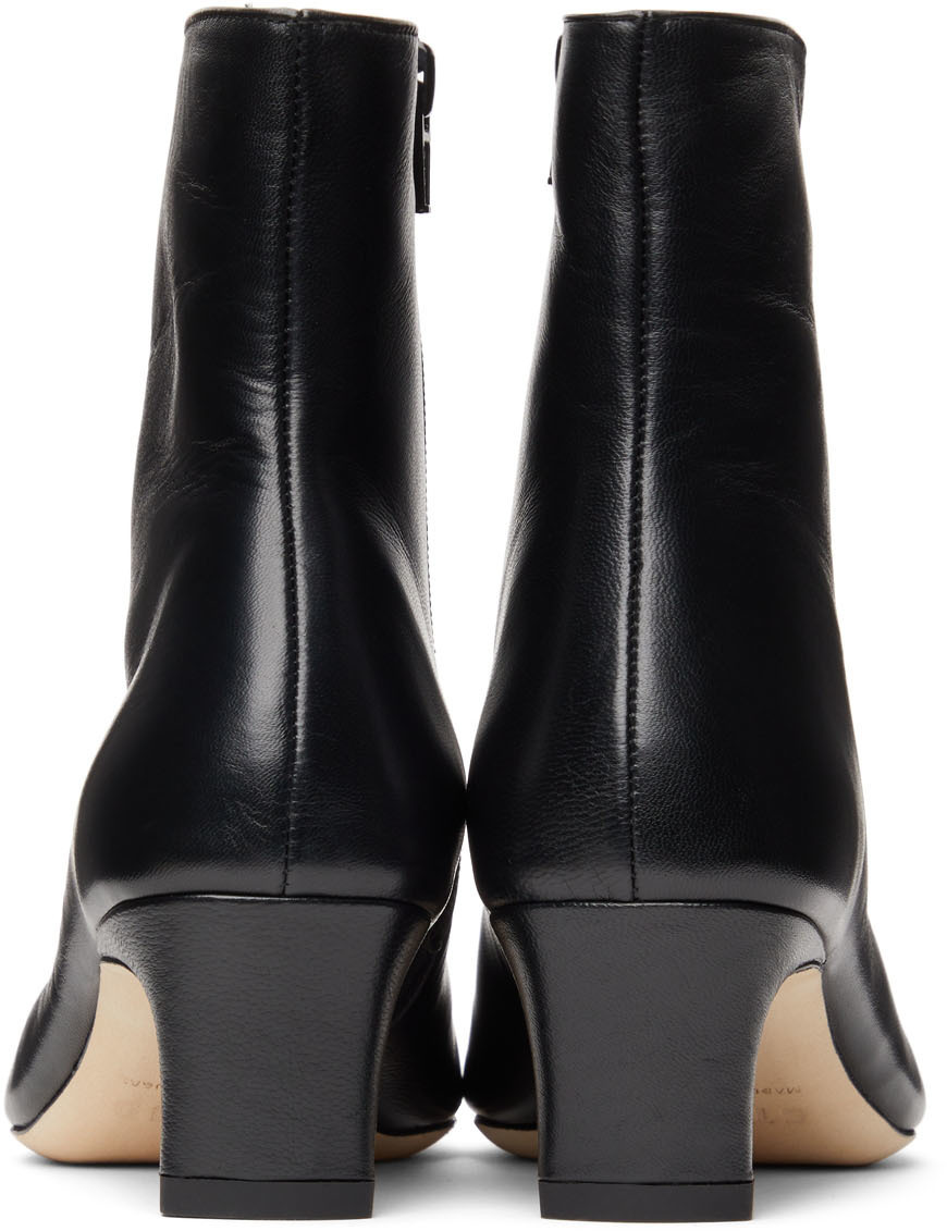 Staud Ankle Boot With Pointed Toe And Kitten Heel In Black