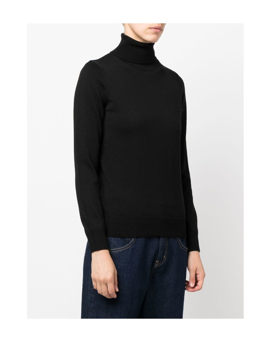 Apc Fine-knit Roll-neck Jumper In Black