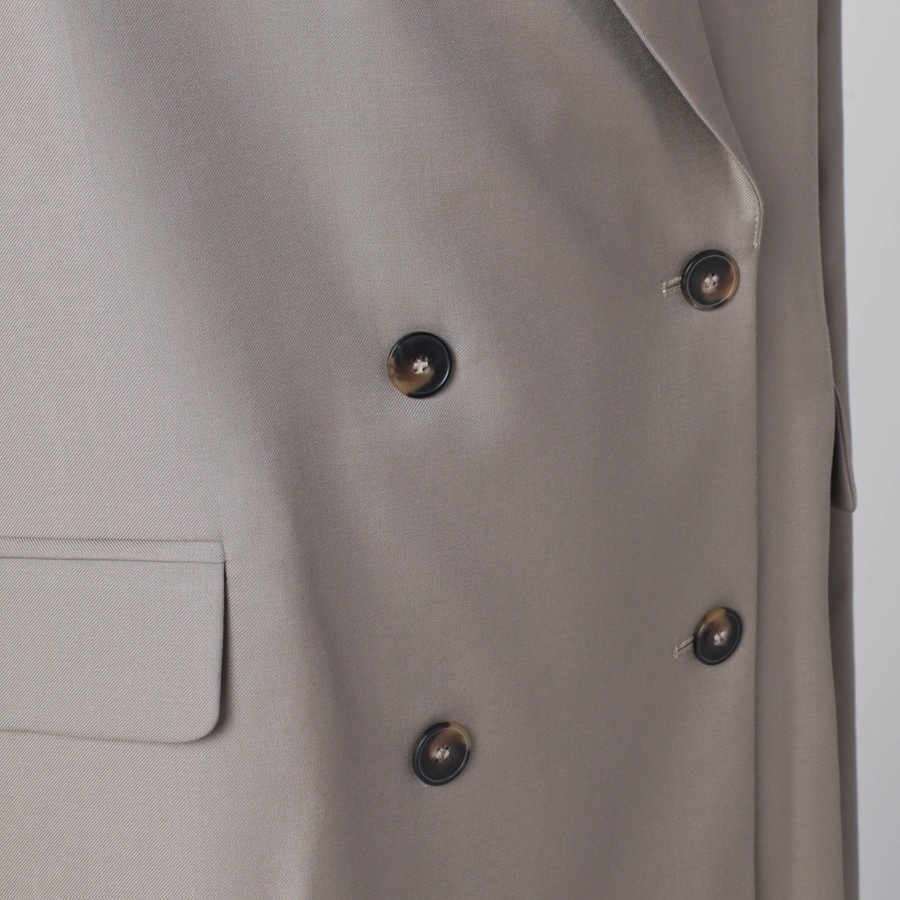Loulou Studio Double-breasted Suit Jacket In Gray