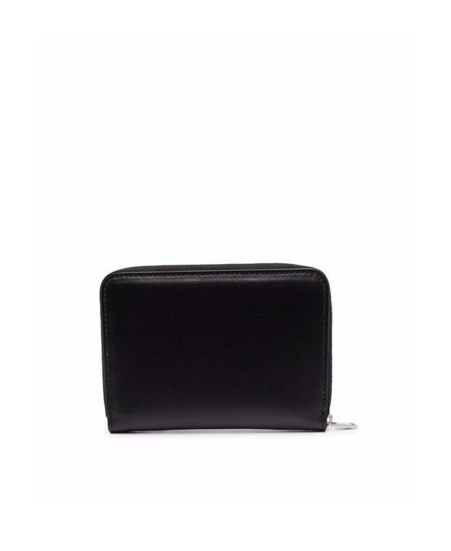 Jil Sander Zip-around Leather Wallet In Black