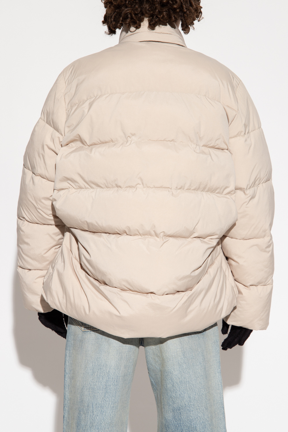 BALENCIAGA C-SHAPE LOGO-PRINT PUFFER JACKET