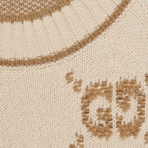 Gucci Gg-jacquard Mini Dress In Nude