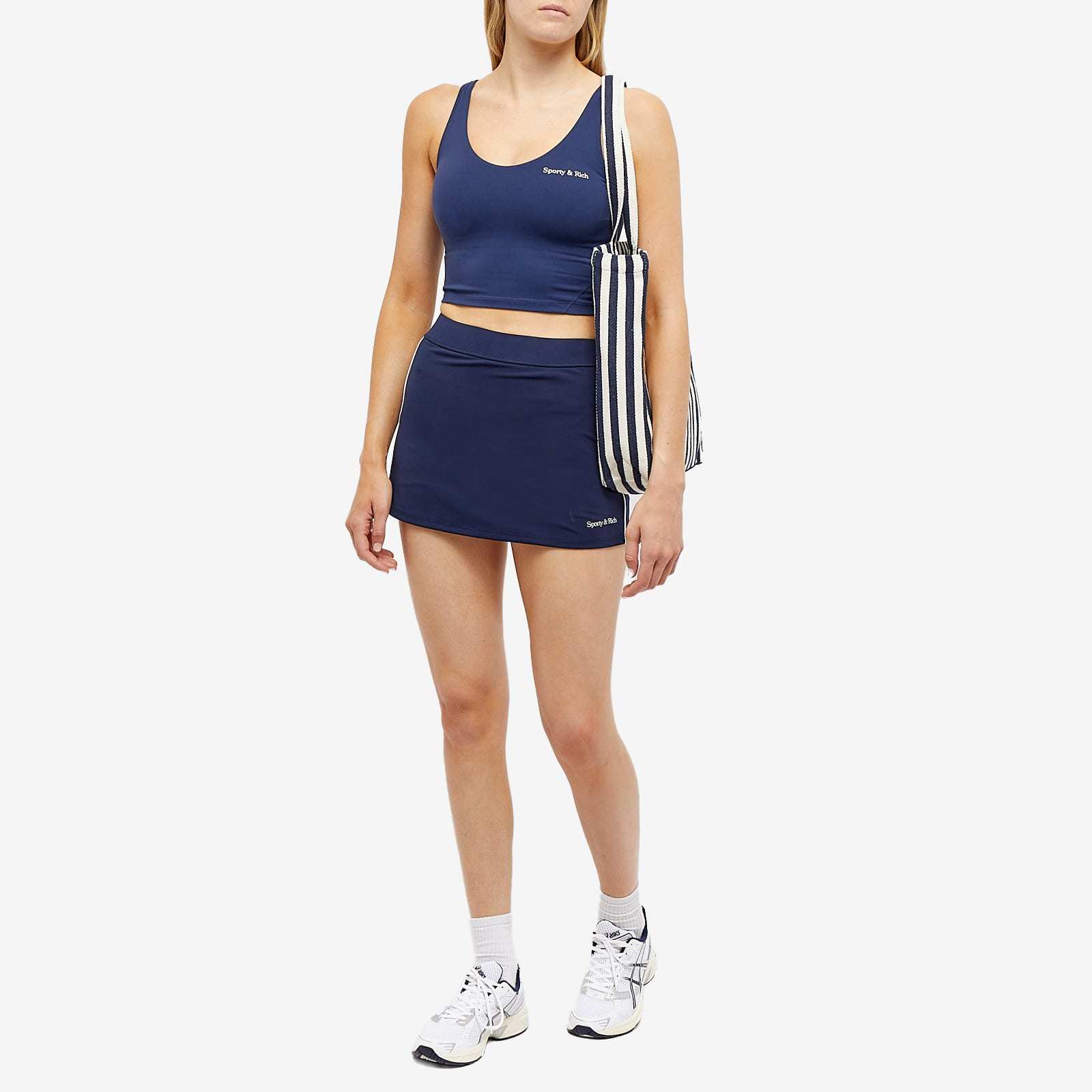 Sporty And Rich Round Collar Short Vest
