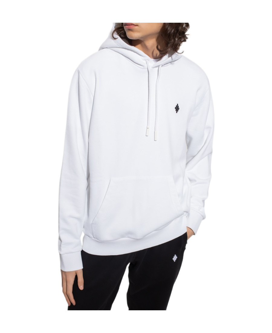 Marcelo Burlon County Of Milan Cross-motif Cotton Hoodie In White