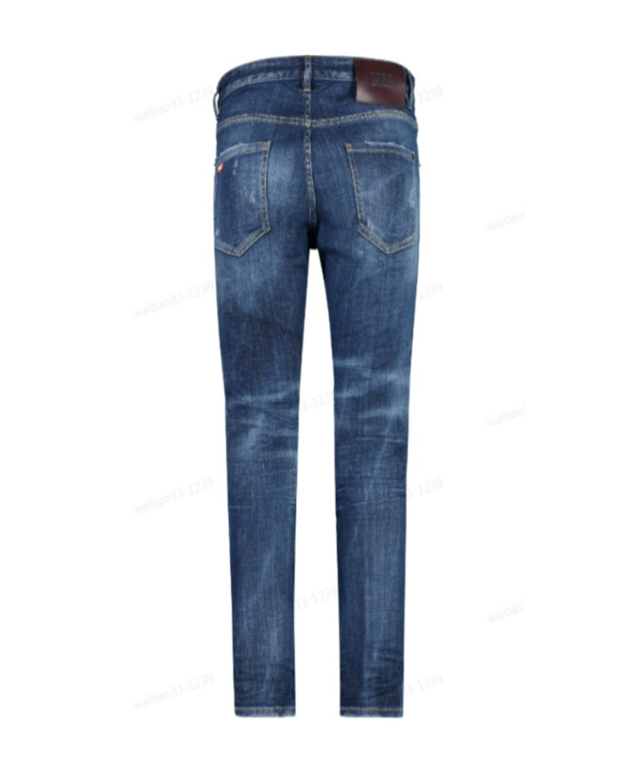 Dsquared2 Mid-rise Distressed Skinny Jeans In Blue