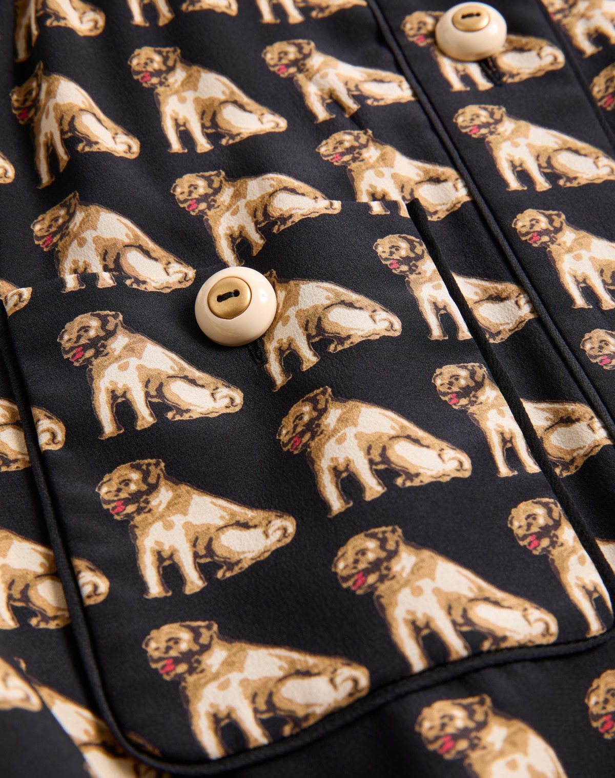 Valentino Dog-print Belted Midi Dress In Brown