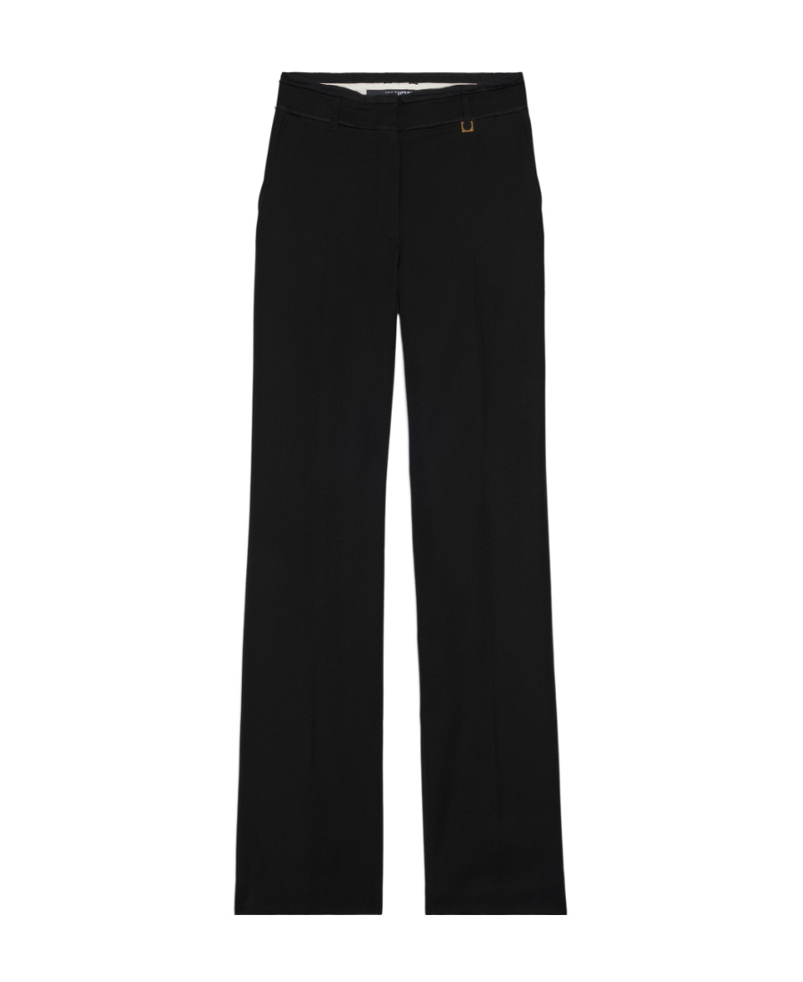Jacquemus Ficelle Virgin-wool Tailored Trousers In Black