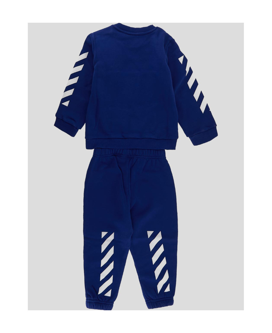 Off-white Bookish Diagonal-stripe Tracksuit Set In Blue