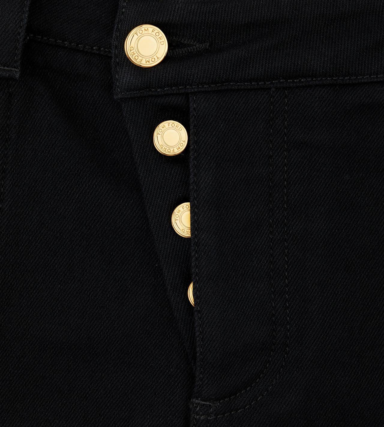 Tom Ford Asymmetrical Denim Shorts In Black