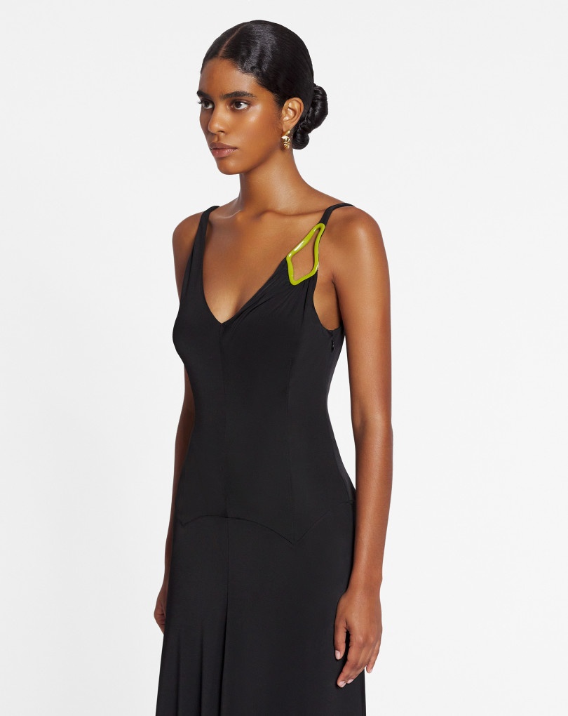 Lanvin Eyelet-detailing Dress In Black