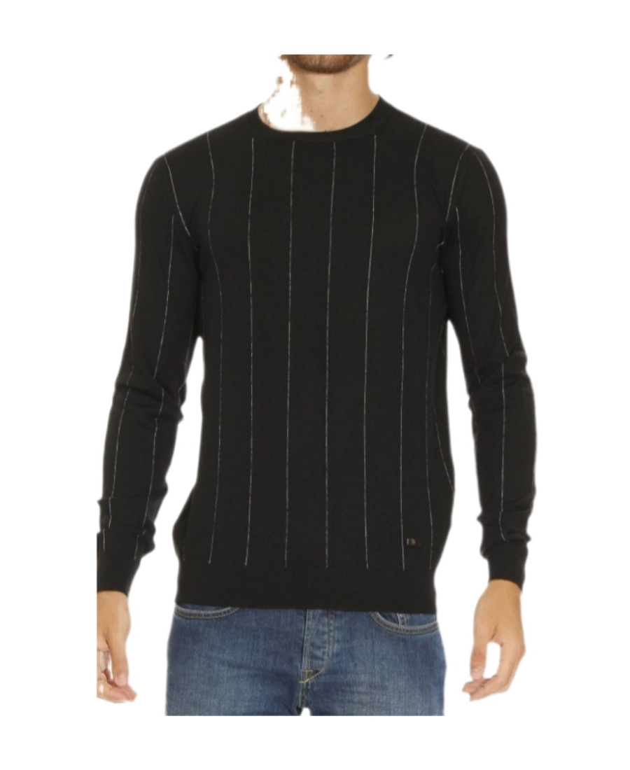 Armani Collezioni Striped Pullover In Black