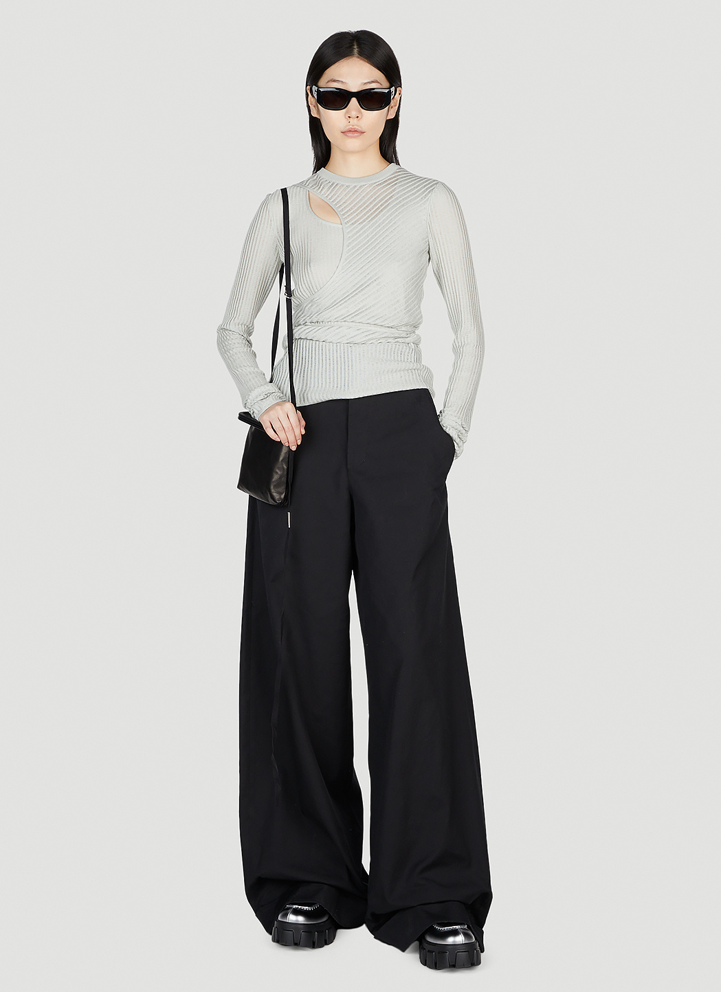 Ann Demeulemeester Woman Sweater Light Grey Size M Cotton In White