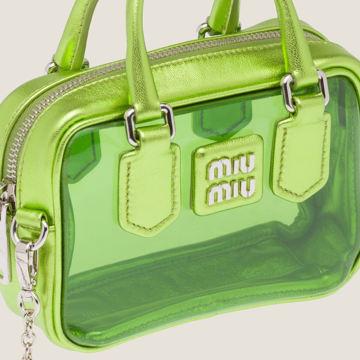 Miu Miu Plexiglas And Nappa Leather Mini Top-handle Bag