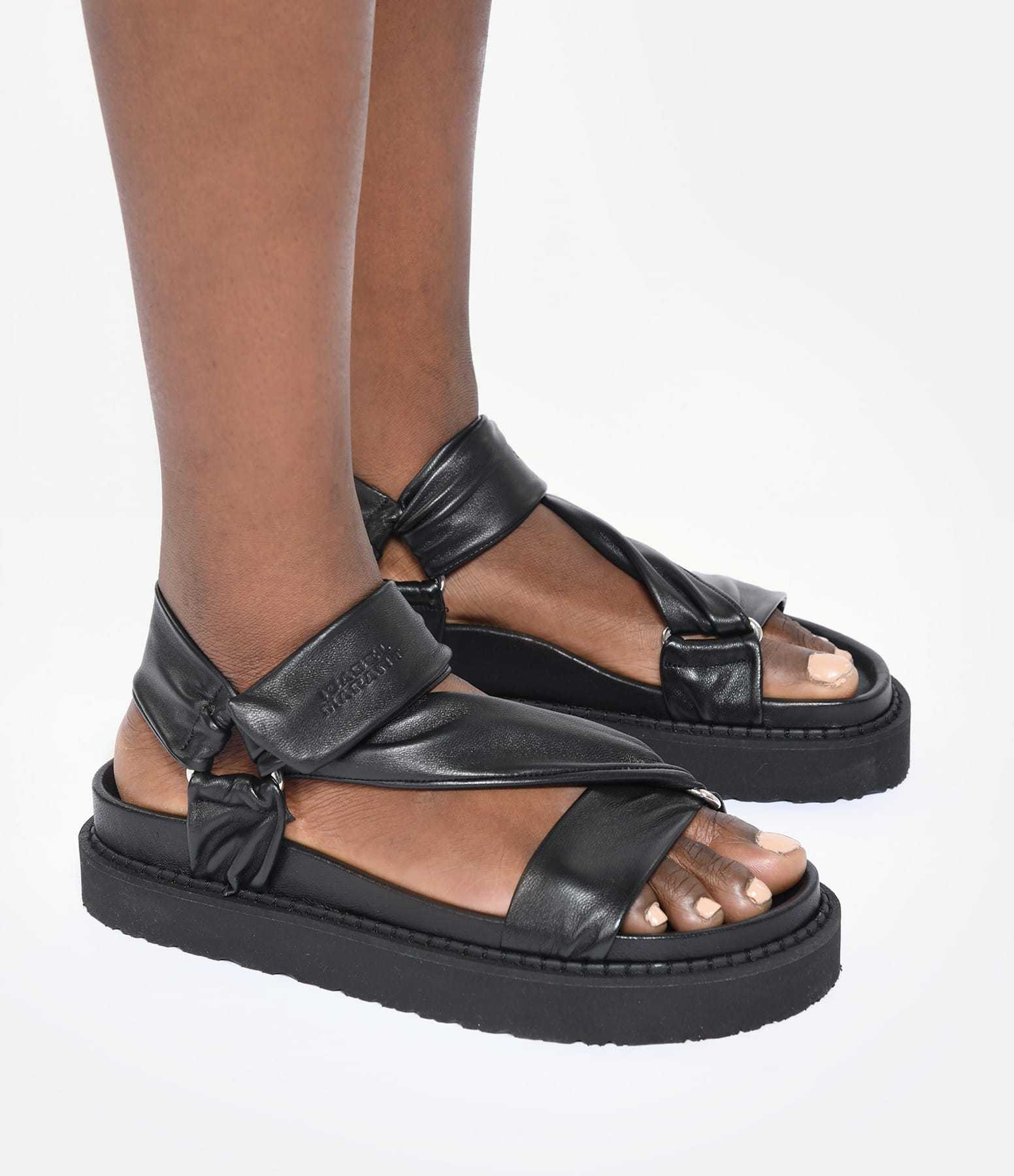 Isabel Marant Naori Grained-leather Sandals In Black