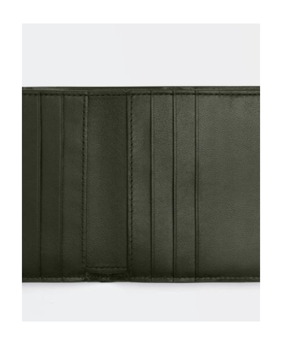 Shop Bottega Veneta Cassette Slim Bi-fold Wallet In Green
