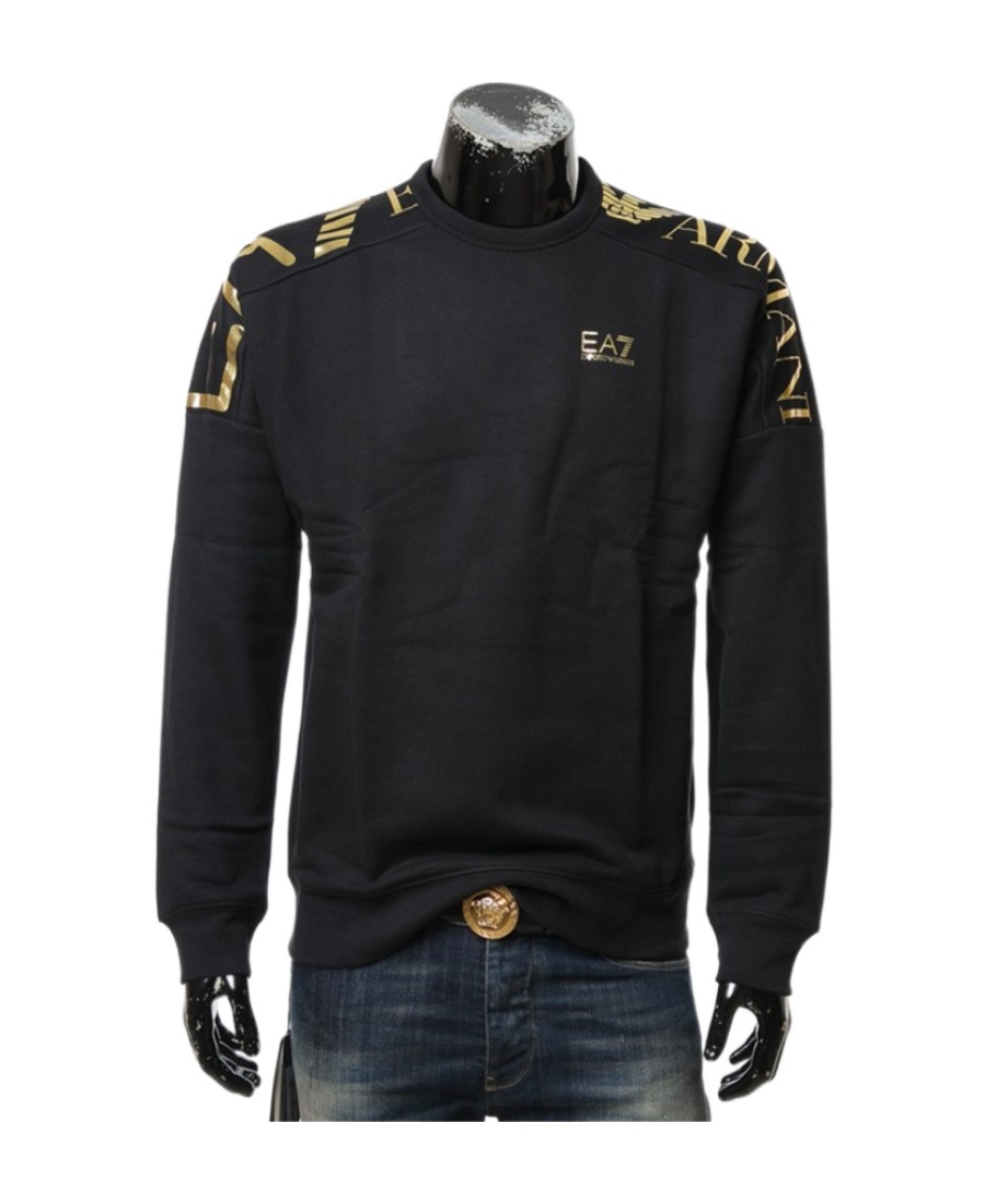 Ea7 Logo-print Detail Sweatshirt In Black