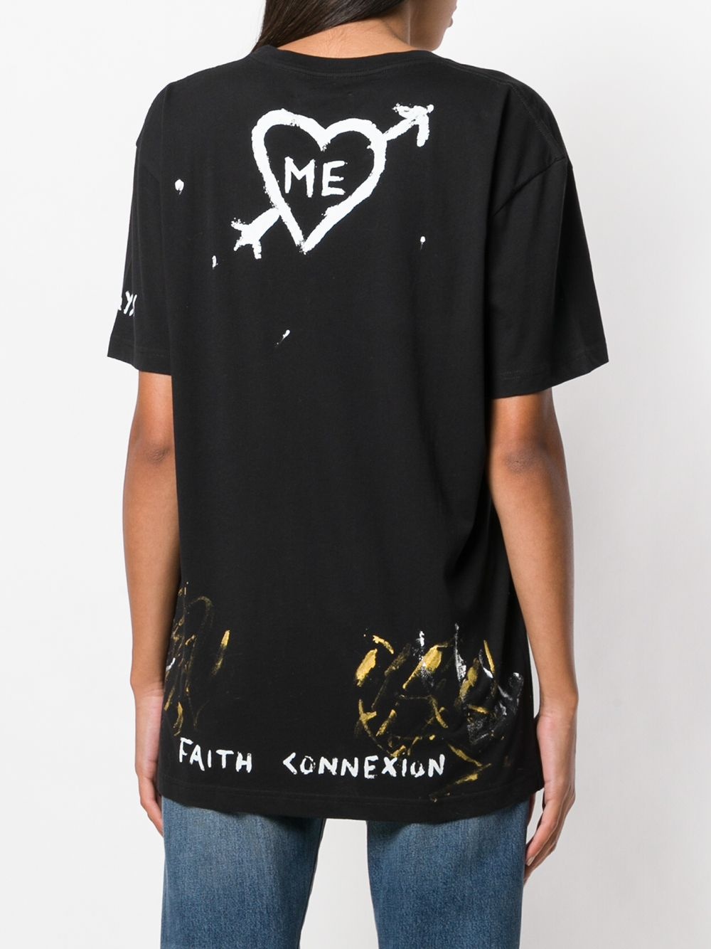 FAITH CONNEXION SPLASH INK PRINTED T-SHIRT 