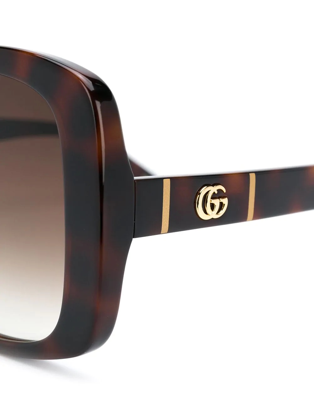 Gucci Double G Square-frame Sunglasses In Black