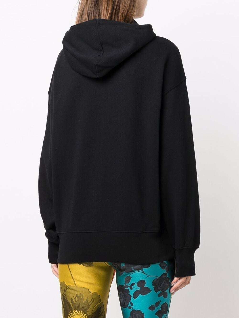Msgm Logo-print Drawstring Hoodie In Black