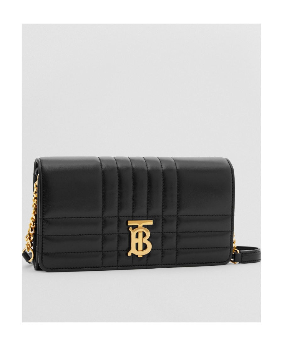Burberry Lola Quilted Leather Wallet-on-strap In Black