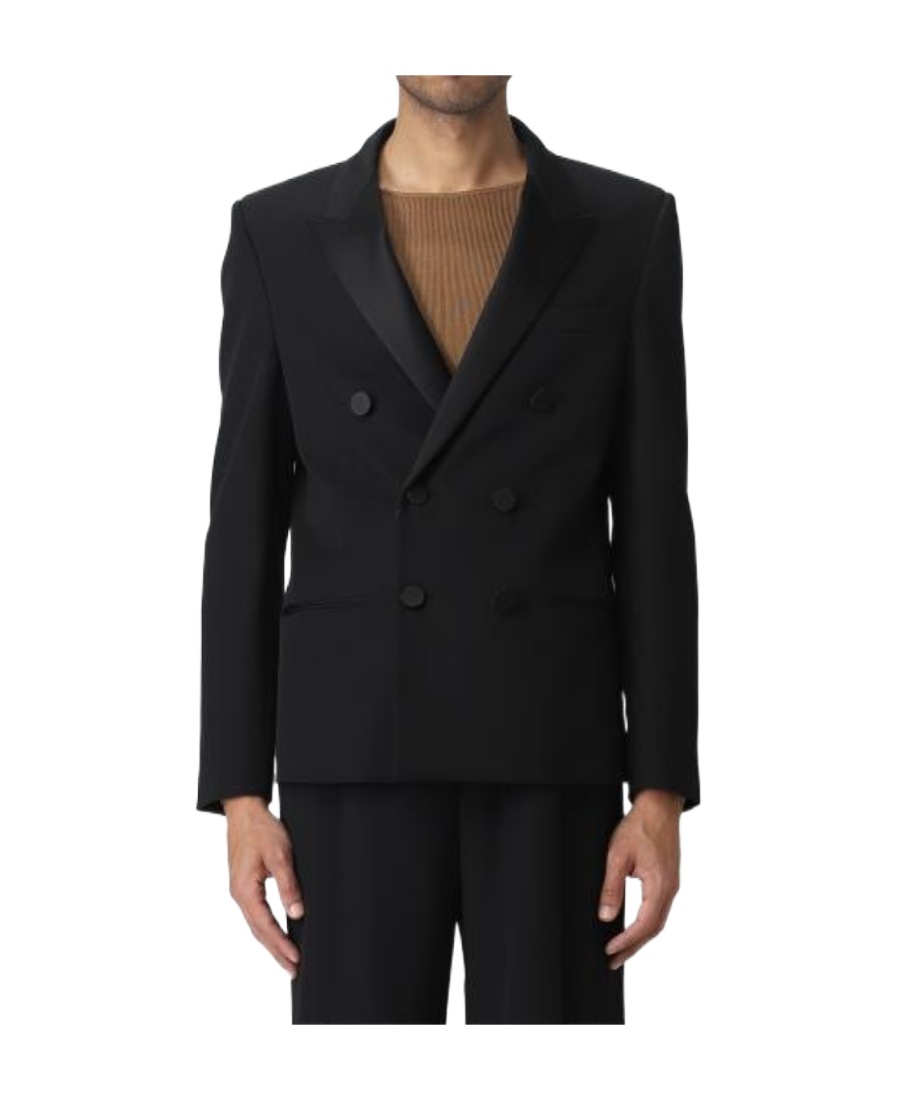 Saint Laurent Classic Long-sleeve Tuxedo Blazer In Black