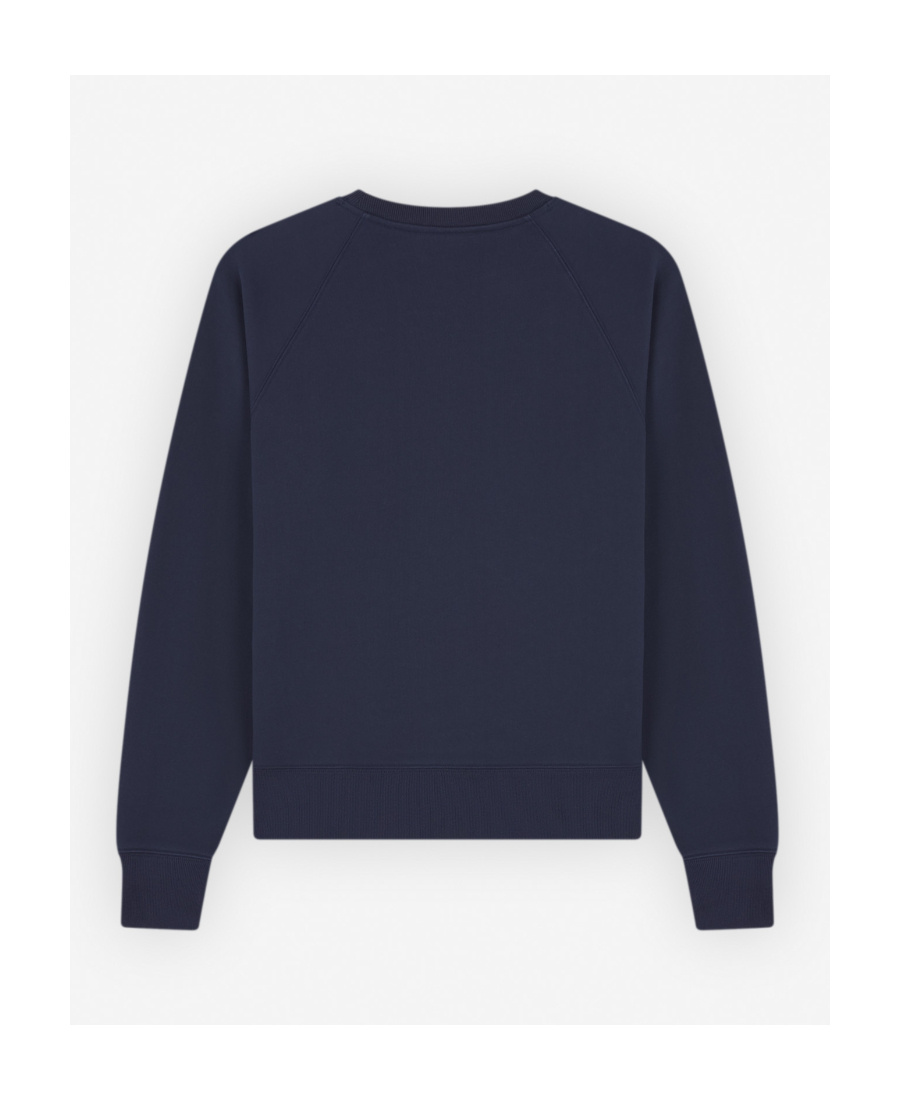 Maison Kitsuné Graphic-print Cotton Sweatshirt In Blue