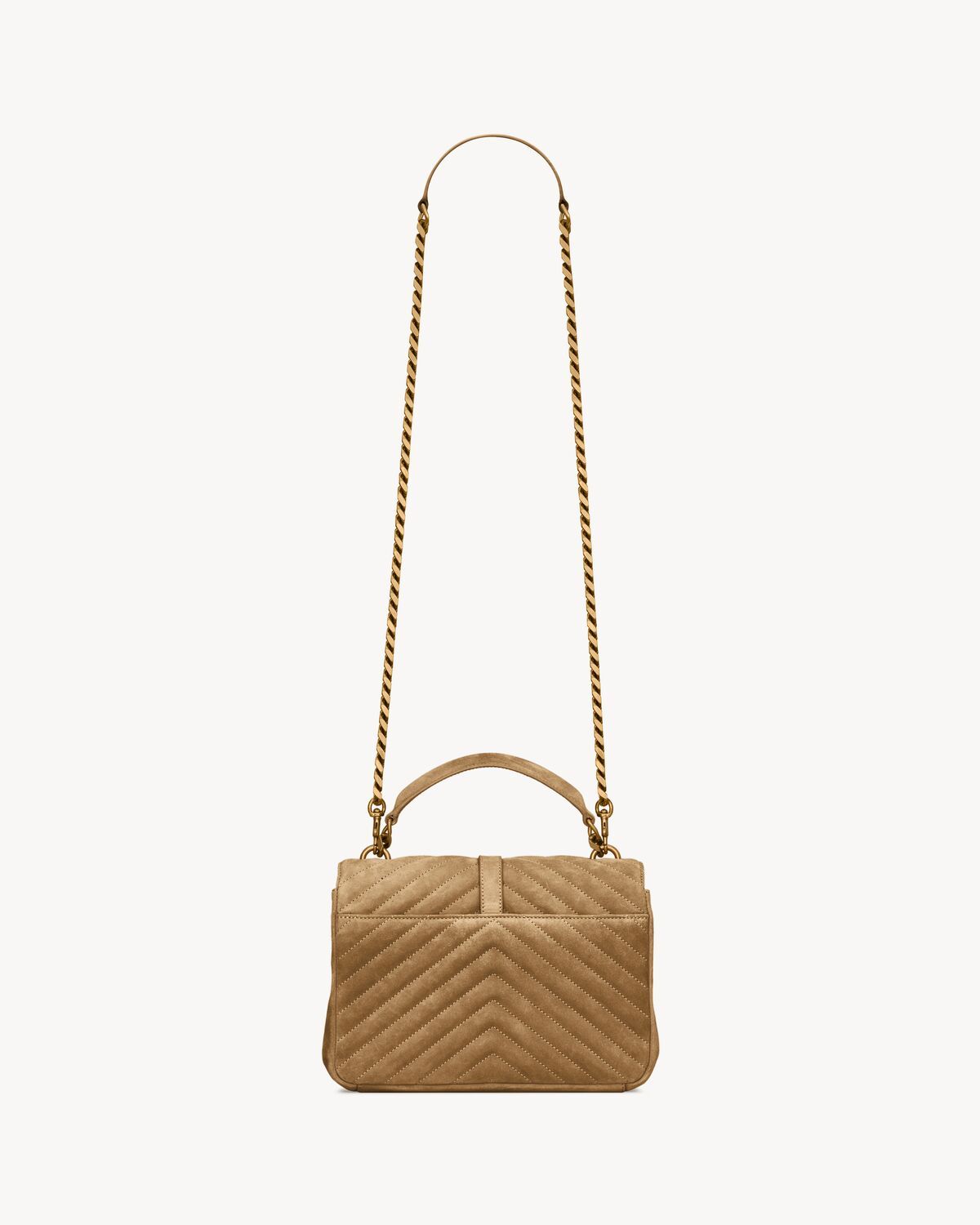 Saint Laurent College Medium Preppy Shoulder Bag In Brown