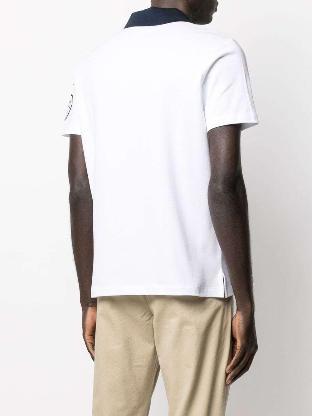 Paul & Shark Logo Patch Polo Shirt In White