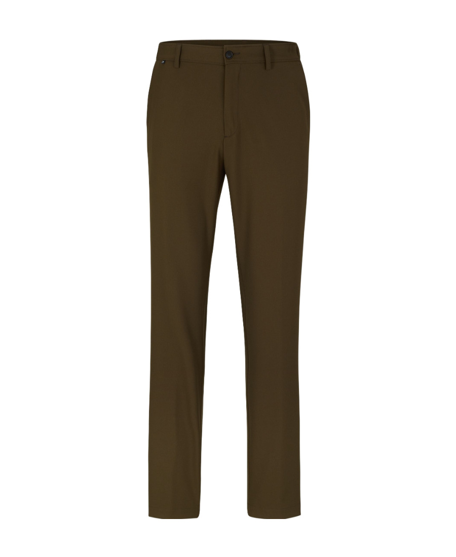 Hugo Boss Stretch Fabric Pleated Casual Pants In White