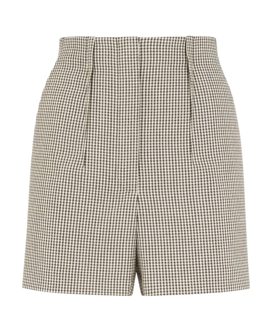 Fendi Houndstooth-print Skort In Nude