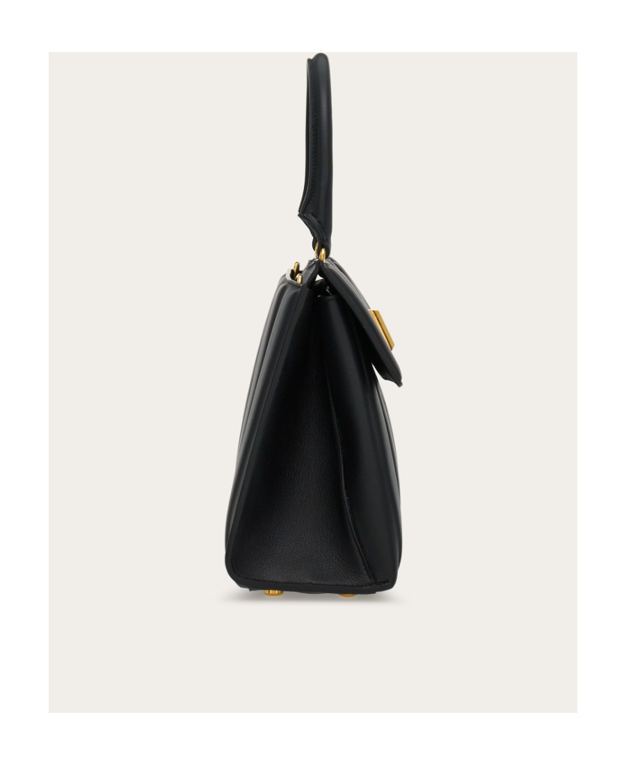 Ferragamo Flip Shoulder Bag In Black