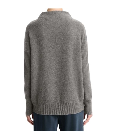 Shop Vince Funnel Neck Sweater In Gray