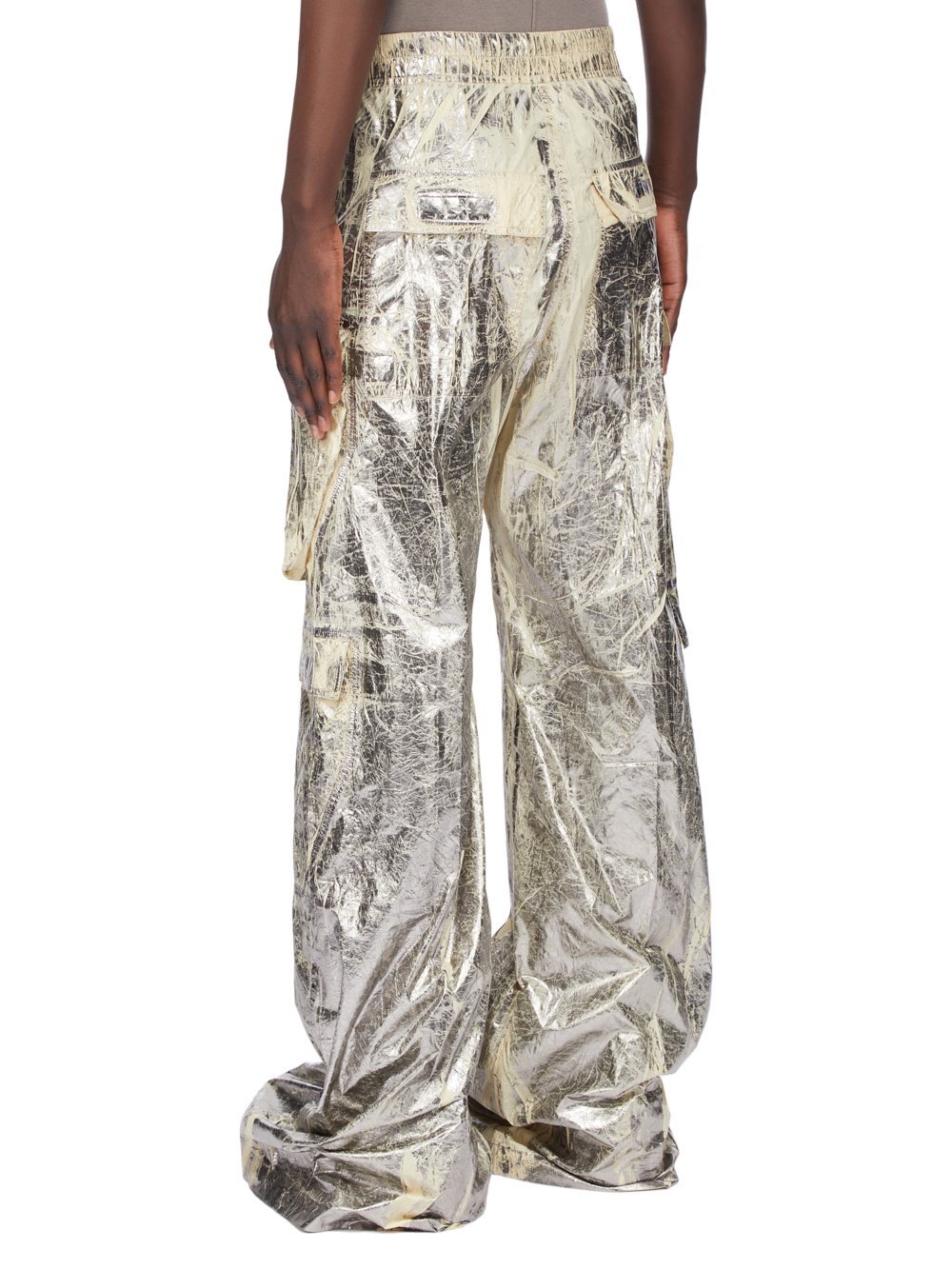 Rick Owens Drkshdw Elastic Waist Casual Pants In Silver