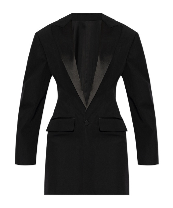 Dsquared2 Single-breasted Blazer Mini Dress In Black