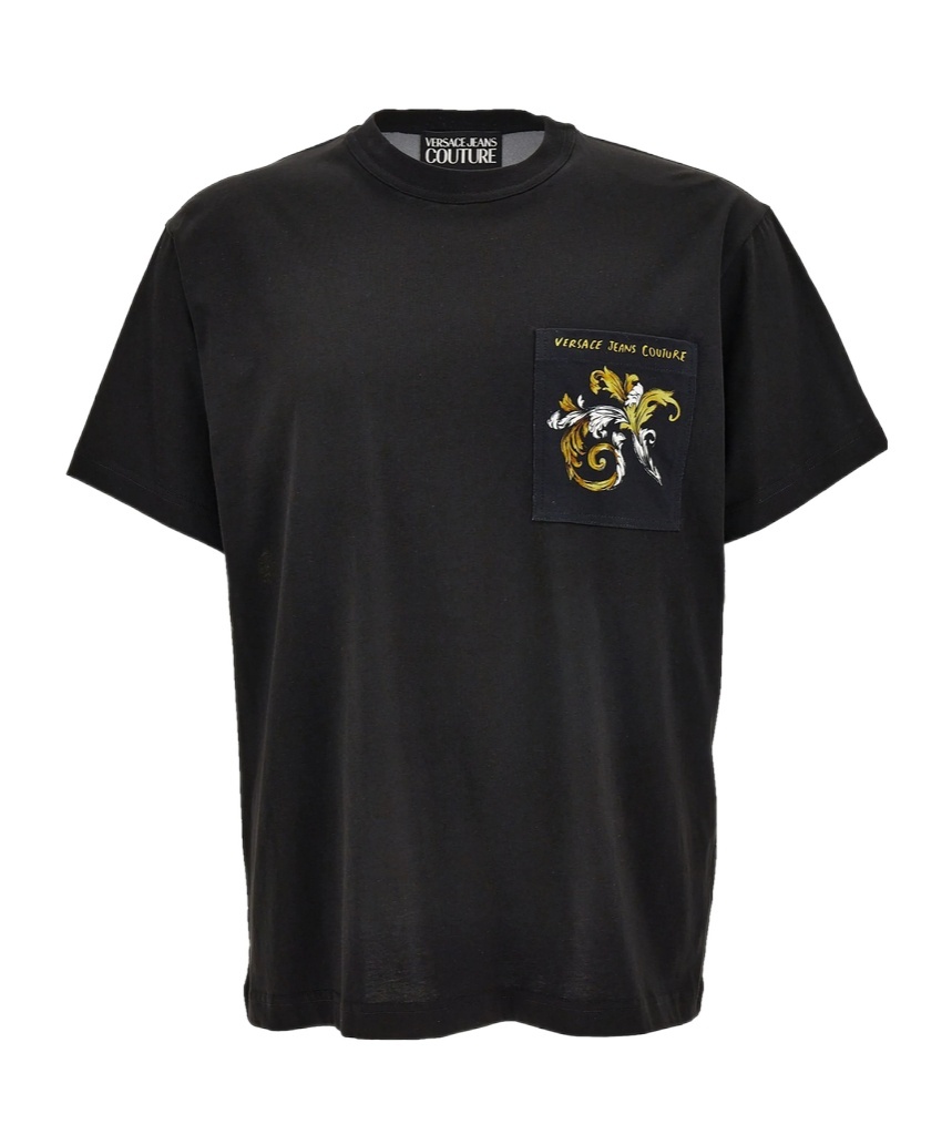 Versace Jeans Graphic-print T-shirt In Black