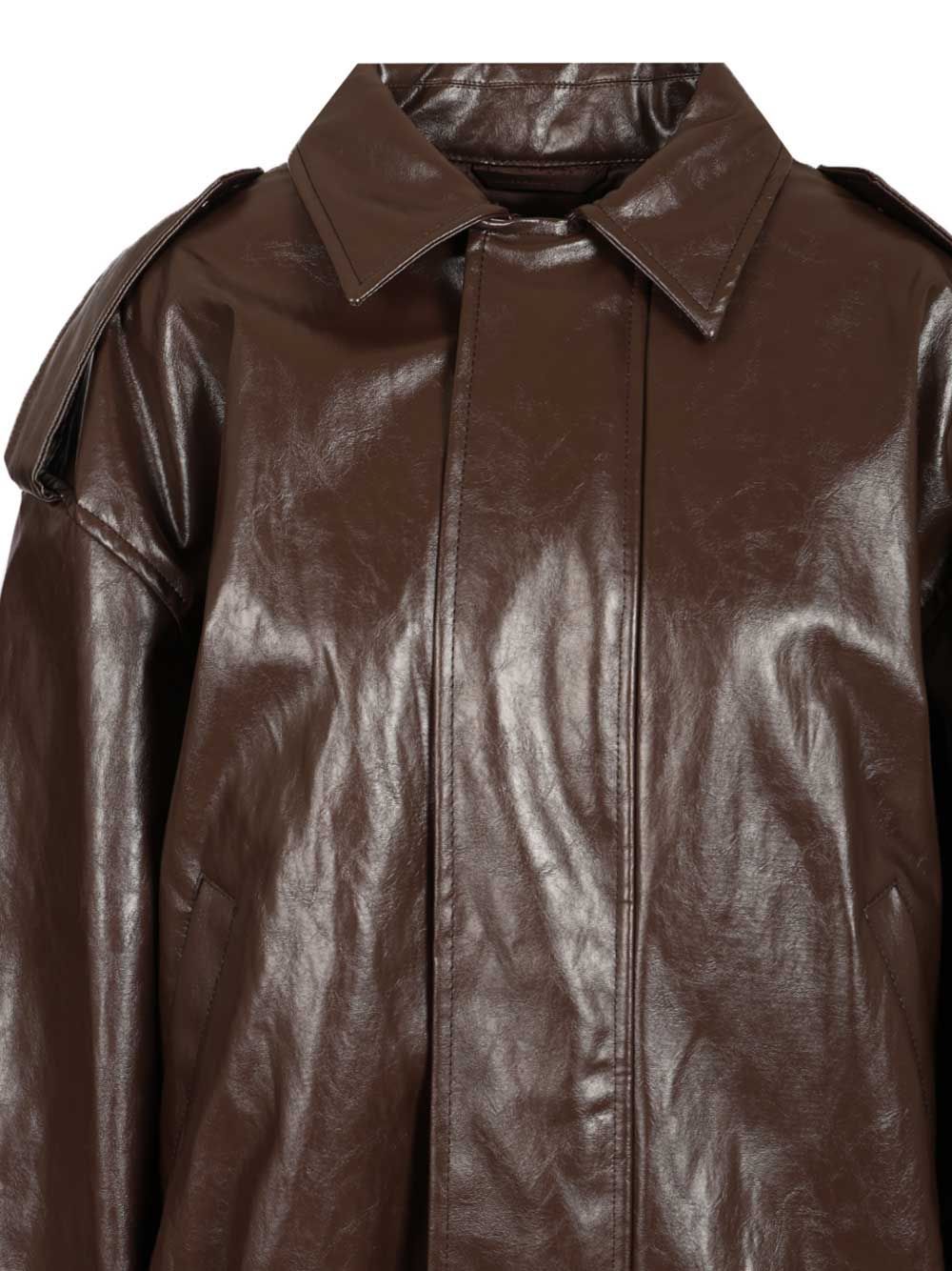 Federica Tosi Leather Jacket Jackets Brown In Brown