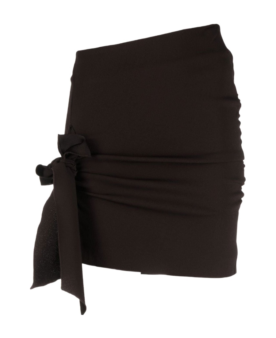 Blumarine Bow-detail Mini Skirt In Black