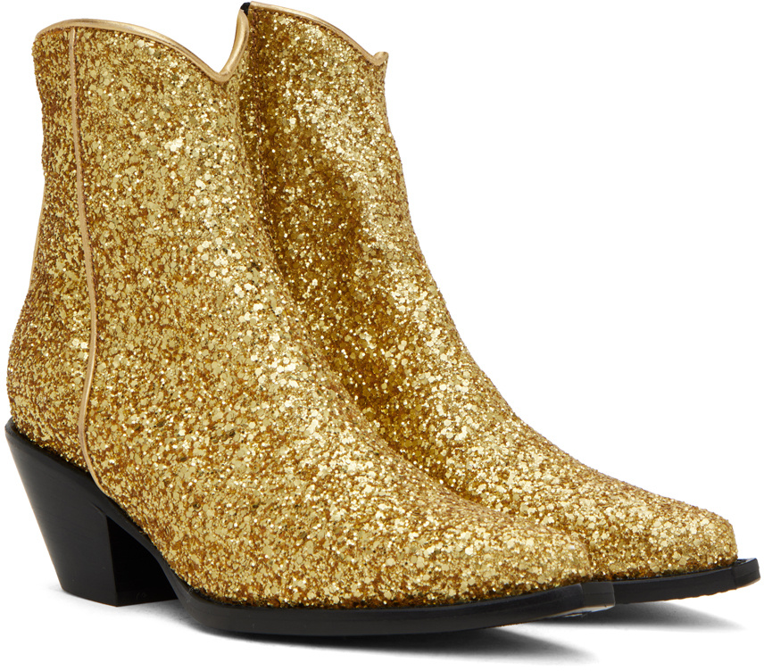 R13 Sequined Ankle Boots