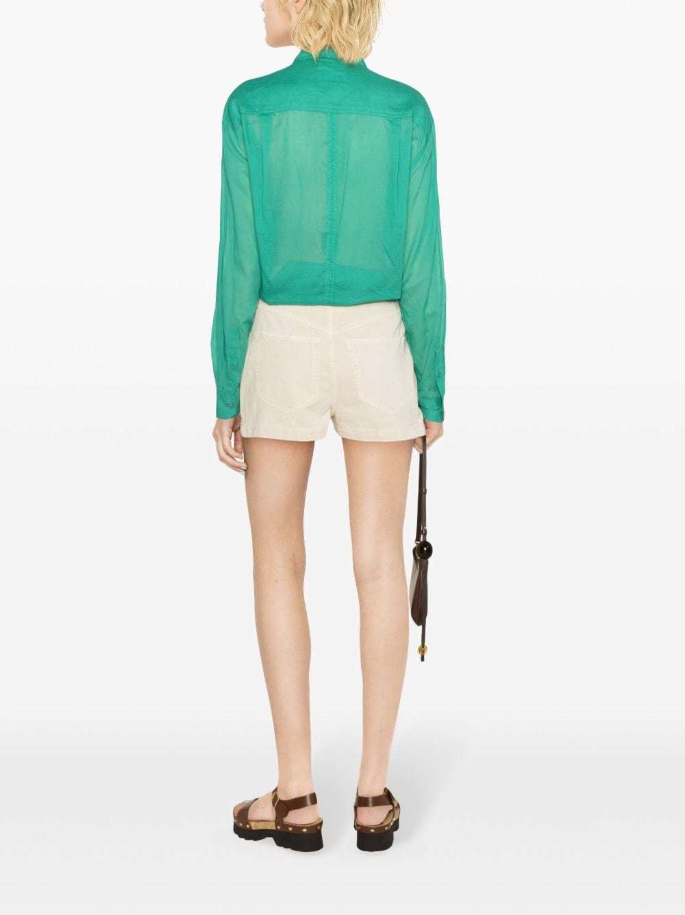 Isabel Marant Étoile Jovany High-rise Twill Shorts In Nude