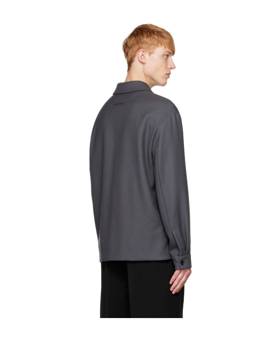 Zegna Logo-filled Jacket In Black
