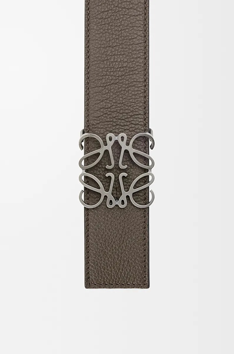 Loewe Reversible Anagram Belt In Soft Grained Calfskin And Smooth Calfskin