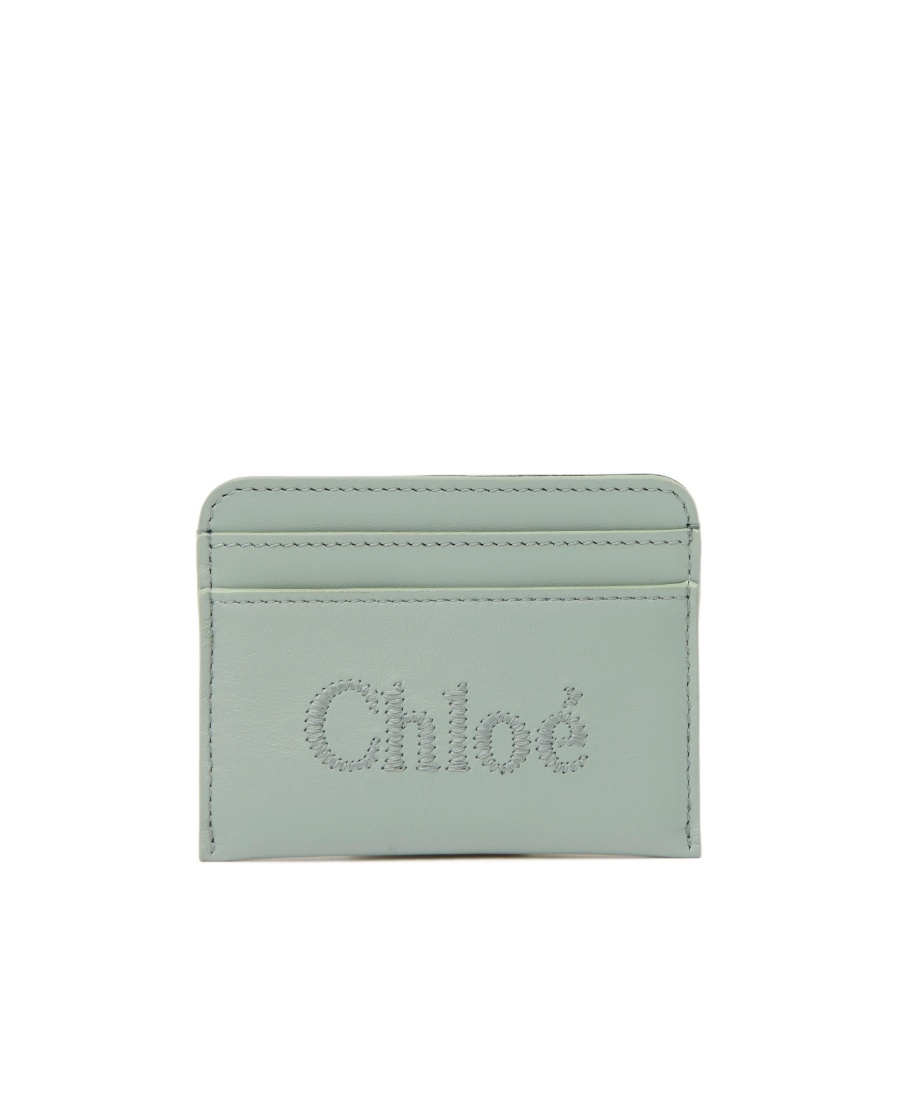 Chloé Sense Card Bag In Gray