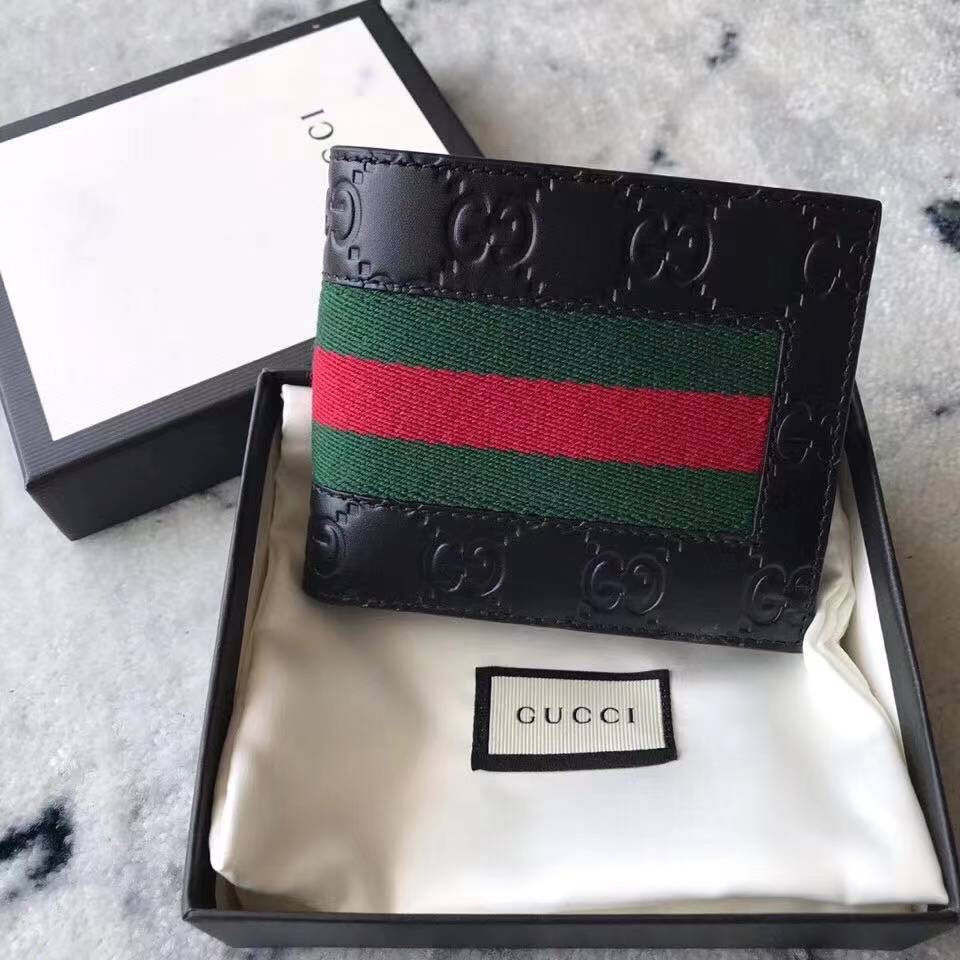GUCCI GUCCI SIGNATURE WEB WALLET 