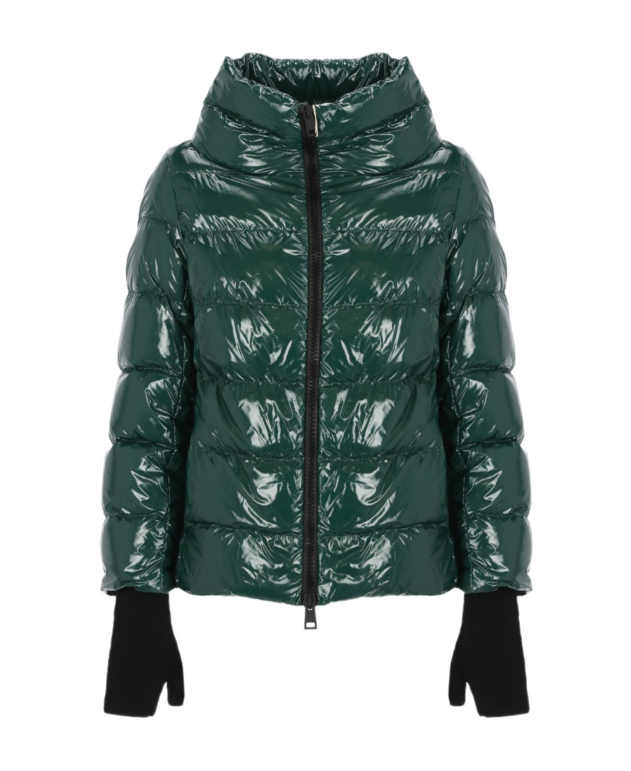 Herno Glossy Padded Down Jacket In Green