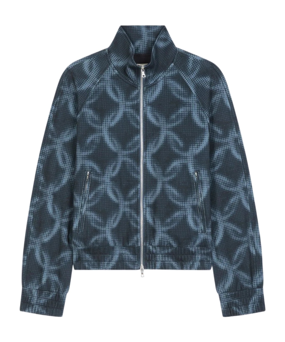 Dries Van Noten Pixel Chain Jacket In Blue